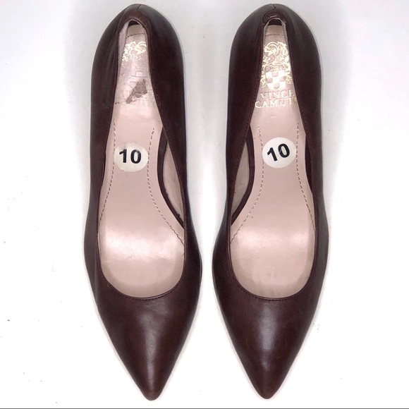 VINCE CAMUTO LEATHER HEELS - Picture 2 of 7